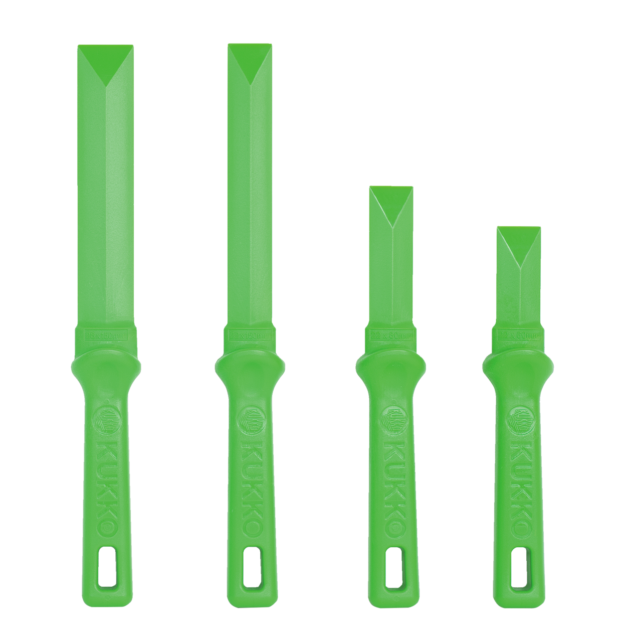 kukko 2200 soft scraper set with 60/80/150 mm blade length for gently removing adhesive weights and sealant residues, bonded protective strips, plaques, and sticke