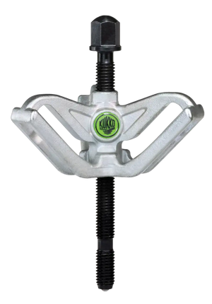 Heavy-duty Kukko bearing puller tool with screw spindle and silver arms for industrial use