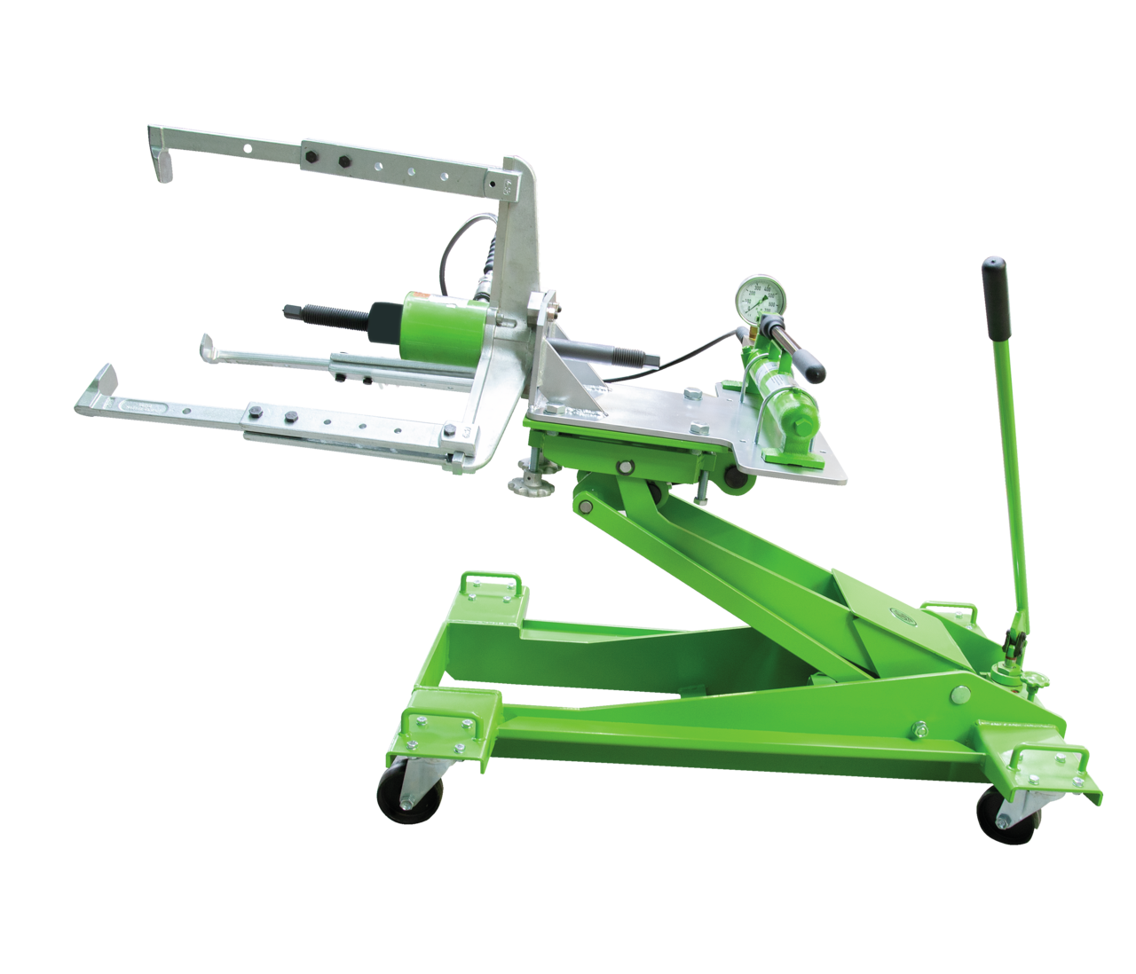 kukko yhu-s-y28-11-1 mobile 3-jaw hydraulic puller "david" with adjustable reach, up to 520 mm spread, 500 mm reach with max. 20 t t tension force for pulling large bearings, gears, and similar components in heavy industry, trade, and workshops