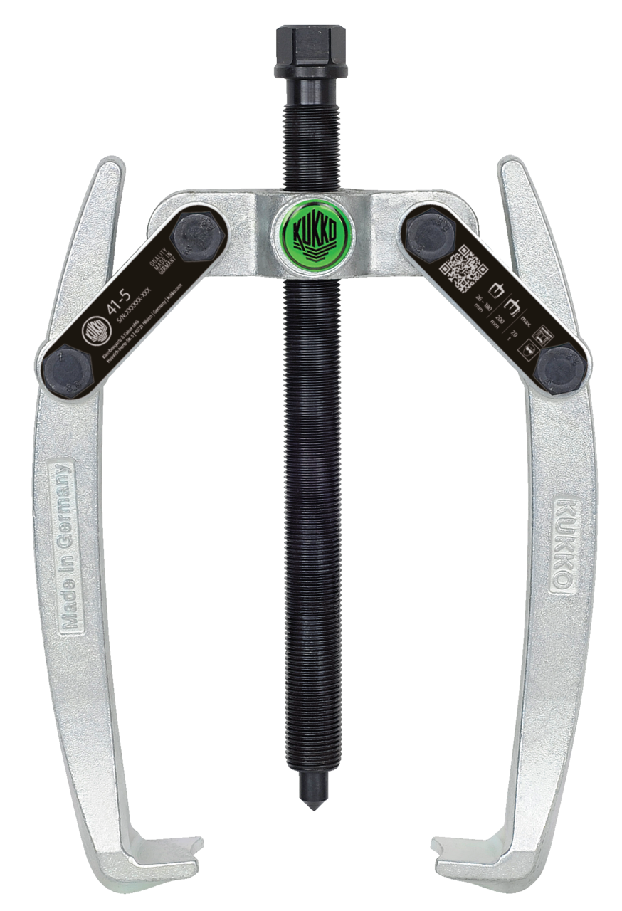 kukko 41-5 2-arm universal puller 180 x 200 mm with swivel puller legs for pulling bearings, gears, and discs in all common sizes for crafts, workshops, and industry