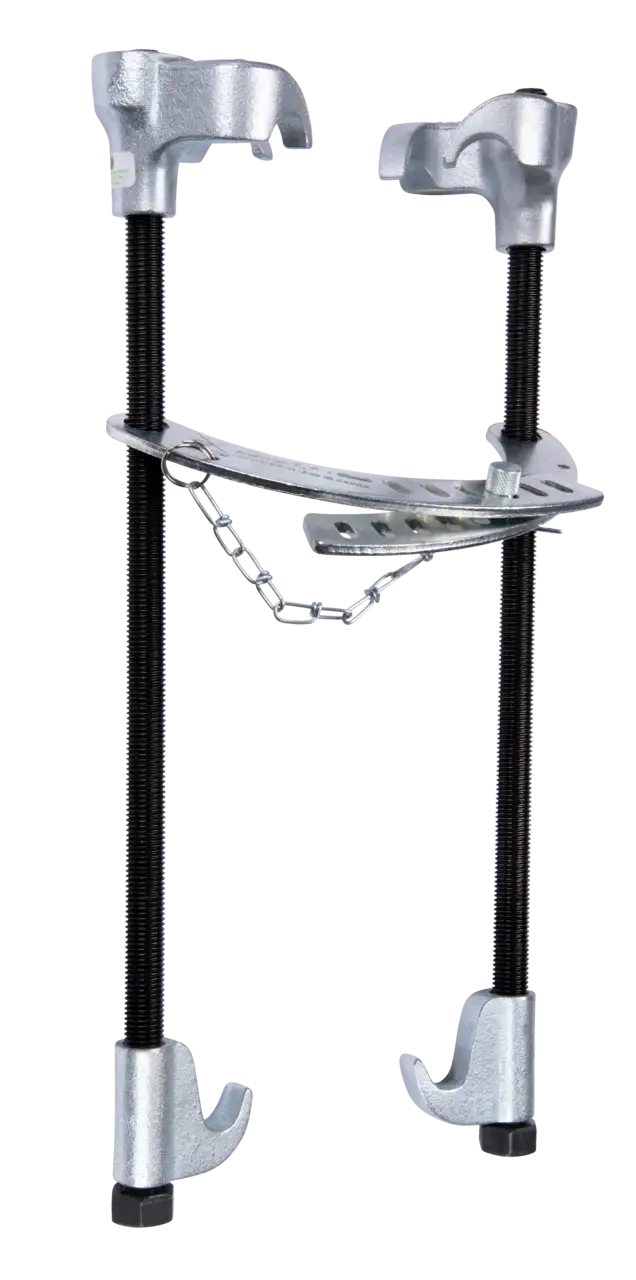 Heavy-duty coil spring compressor tool for vehicle suspension repair