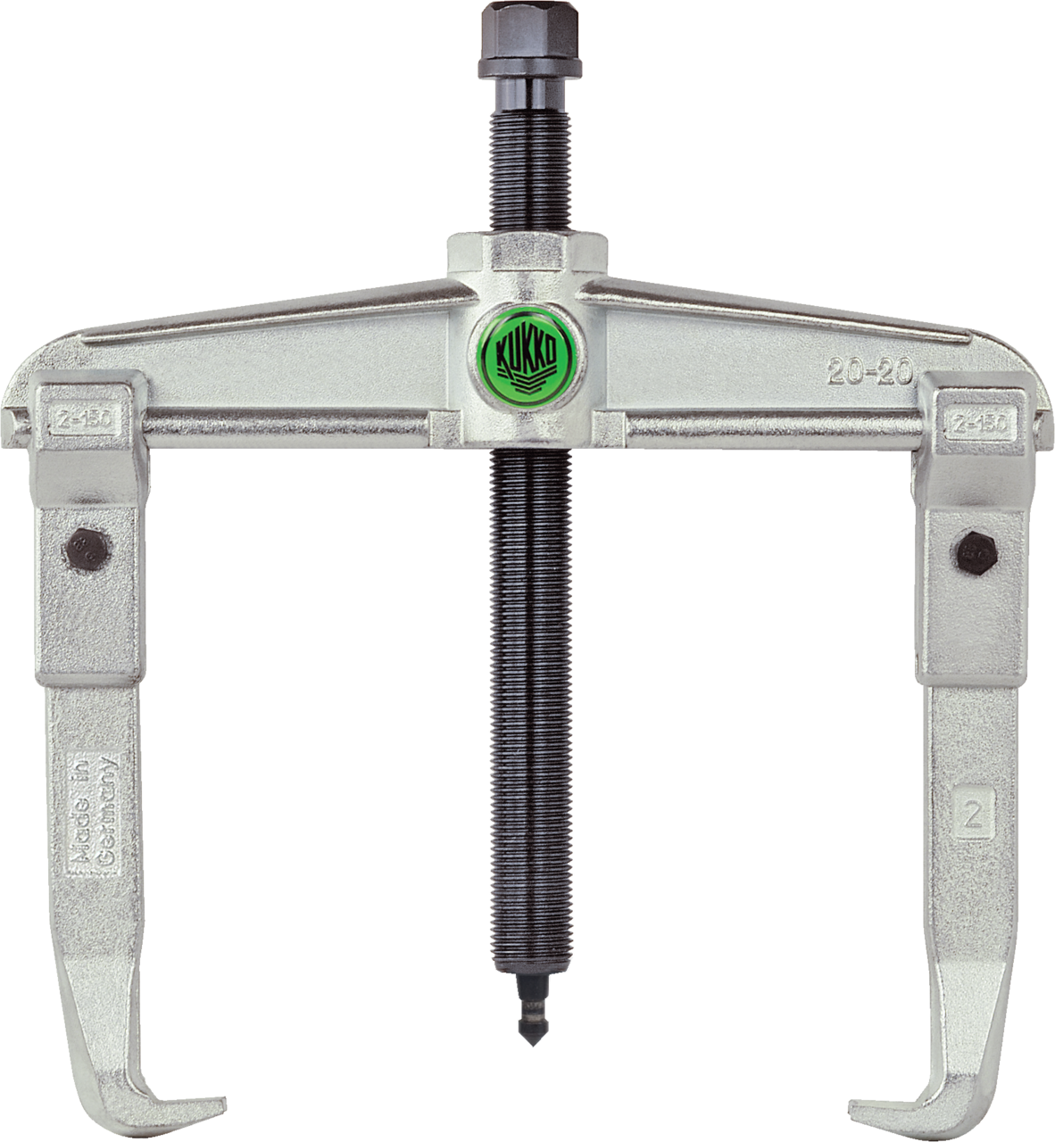 kukko 20-20 2-jaw universal puller, up to 200 mm spread, 162 mm reach for extracting bearings, gears, and discs in all common sizes for crafts, workshops, and industry