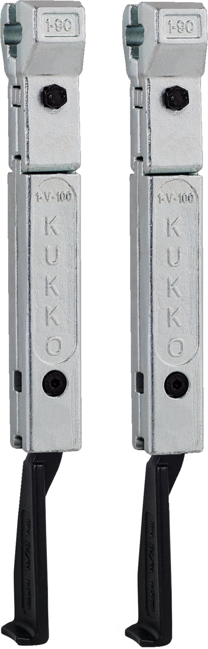 kukko 1-194-p extremely narrow puller jaws (pair, total length 227 mm) for 2-jaw universal pullers