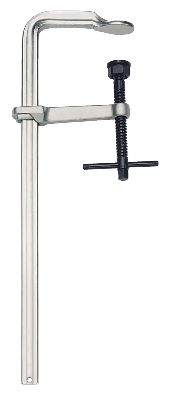 Heavy-duty metal bar clamp for woodworking and industrial applications