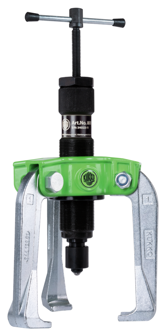 kukko 845-1-b handy, 3-arm puller with power-transmitting, self-centering puller legs and grease-hydraulic spindle (tractive force up to 10 t) for pulling especially tight-fitting bearings, gears, and discs in all common sizes for crafts, workshop