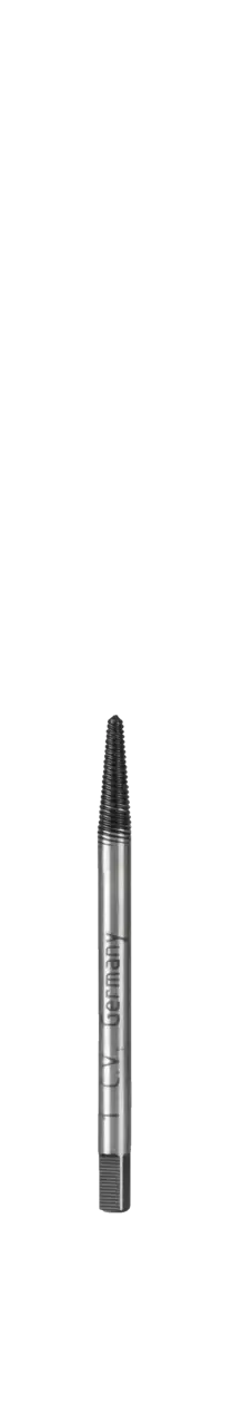 High-speed steel screw extractor for removing damaged bolts and studs