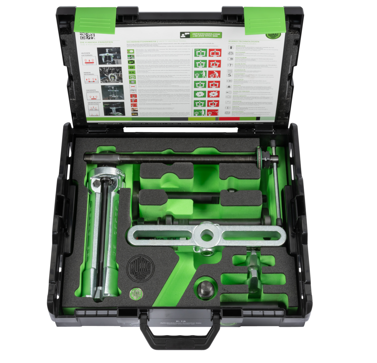 kukko k-16-a cylinder liner extractor set for respective application