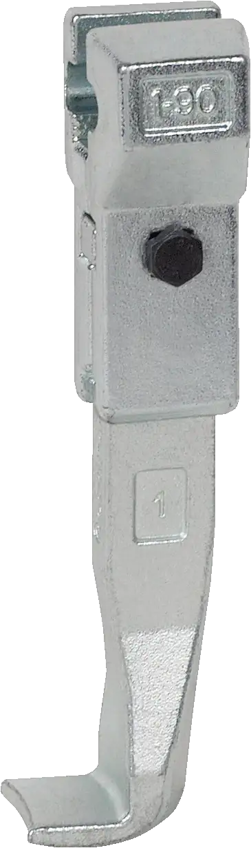 Zinc metal hook for industrial lifting, replacement hoist part with bolt, size 1-90 visible