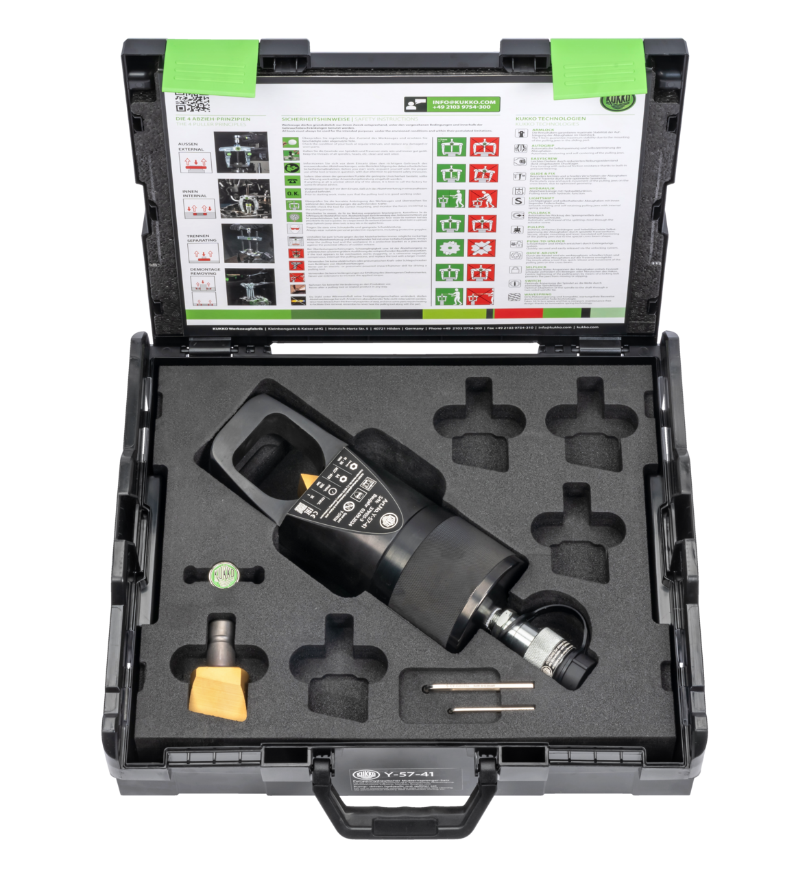 kukko y-57-41 single-blade, pump-hydraulic nut splitter span 41-50 mm for splitting stubbornly stuck, rusted, or overtightened nuts of all quality classes