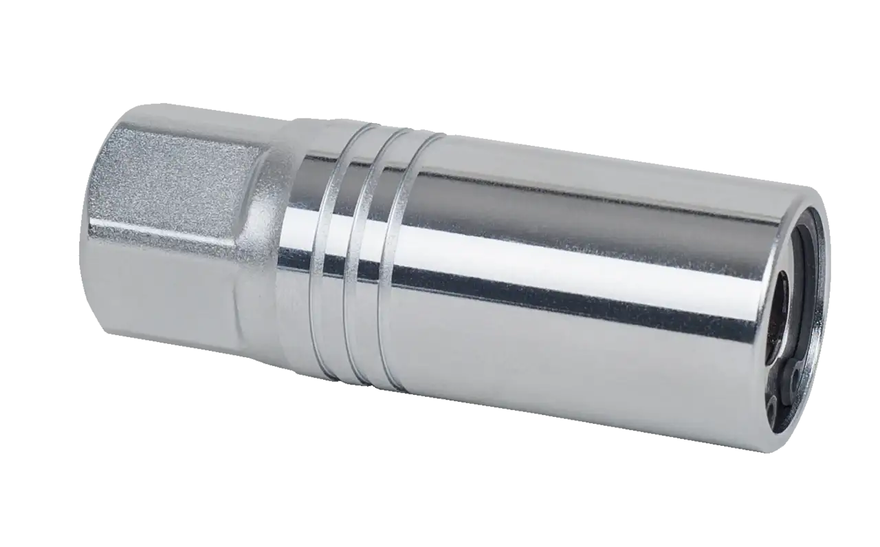 Chrome deep socket tool with hex drive for industrial and automotive use