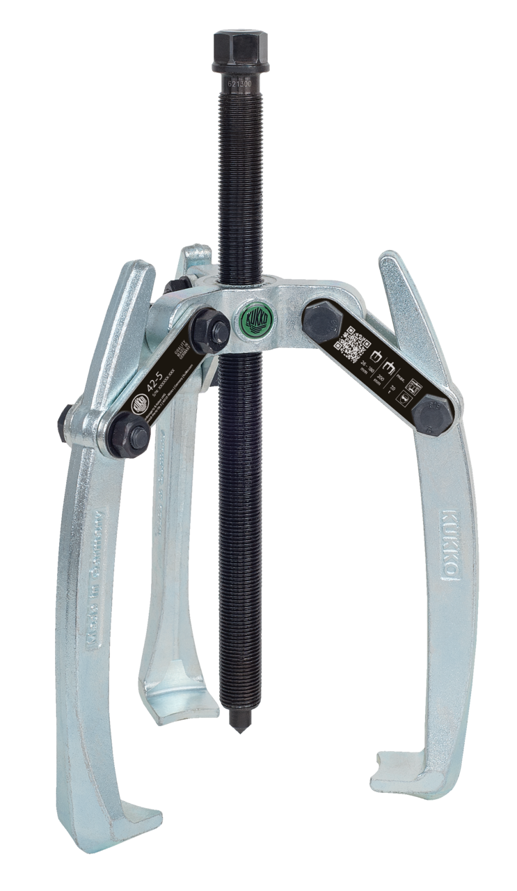 kukko 42-5 3-arm universal puller 180 x 200 mm with swivel puller legs for pulling bearings, gears, and discs in all common sizes for crafts, workshops, and industry