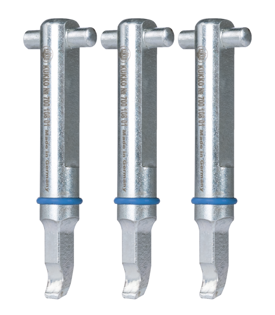 kukko 70-012-s pulling jaw set ball bearing iso 6005, 6006, 6203, 6204, 6205, 6300, 6302, 6303, 6304 for ball bearing pullers of the 70-0 series and are used for non-destructive removal of deep groove ball