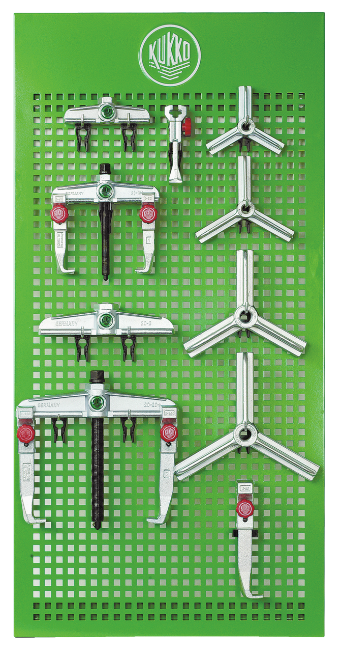 kukko wt-003 puller set  external extraction - basic for external extraction is a wall panel equipped with suitable tools for use and storage in workshops an