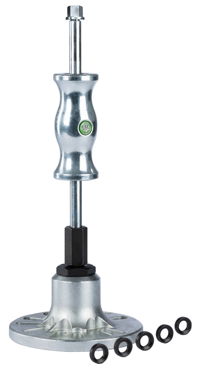 kukko 229-1-1 wheel hub puller with slide hammer for pressing drive shafts in vehicles with front-wheel drive