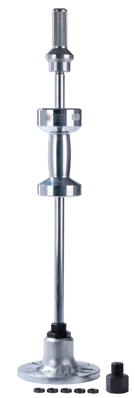 kukko 229-1-2 wheel hub puller with slide hammer for pressing drive shafts in vehicles with front-wheel drive