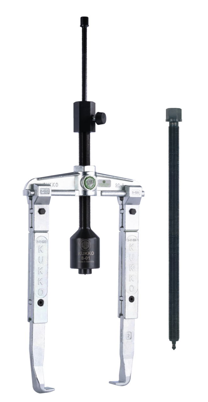 kukko 20-2-3-b 2-arm universal puller 160 x 300 mm with extended puller hook and grease hydraulic spindle for particularly safe extraction of extremely firmly and deeply seated bearings, gears, and discs in all