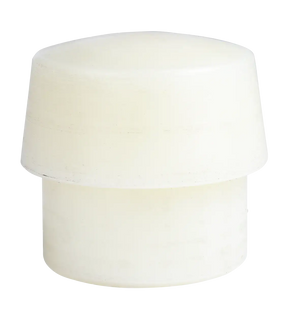 White plastic round end cap plug for industrial tubing or pipe protection