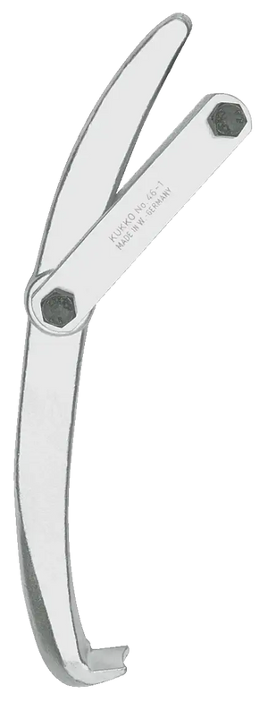 Heavy-duty steel hook spanner wrench with adjustable arm for industrial tool applications