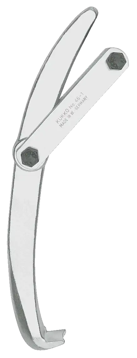 Heavy-duty steel hook spanner wrench with adjustable arm for industrial tool applications