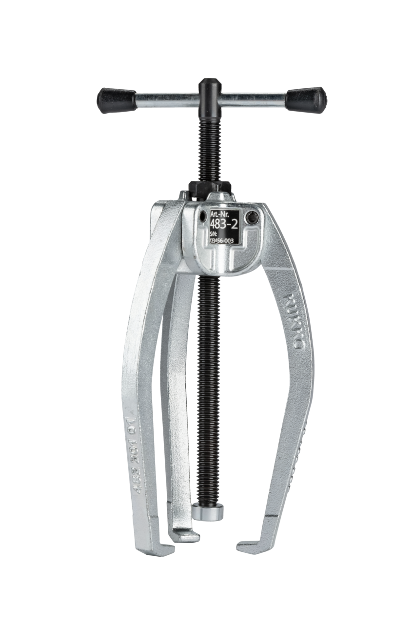 kukko 483-2 handy 3-arm puller 85 x 90 mm with autogrip for pulling bearings, gears, and discs from tight and hard-to-reach spaces