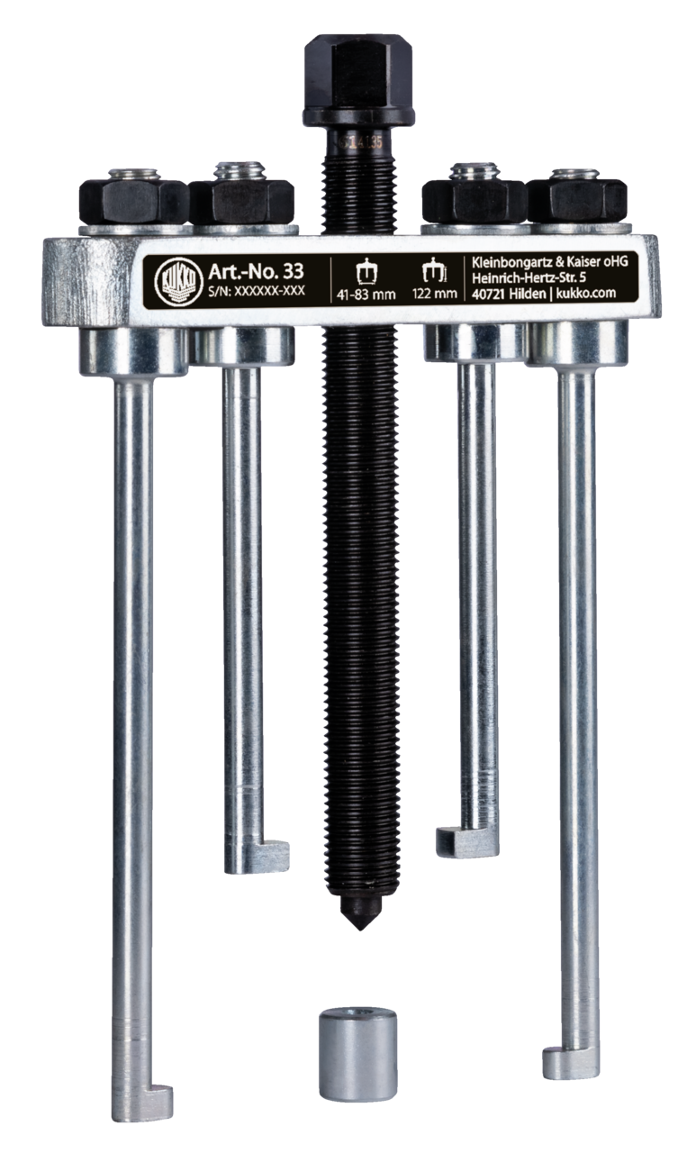 kukko 33 steering wheel puller for steering wheels with narrow puller slots for removing steering wheels with narrow pull slots