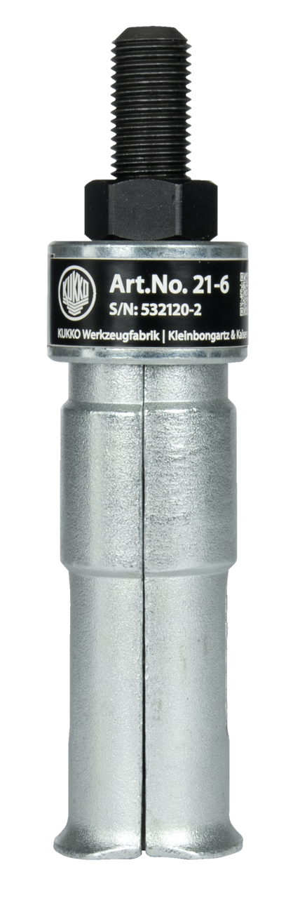 kukko 21-6 2-shell internal extractor ø 35-46 for pulling out internal bearings, bearing outer rings, and bushings in craftsmanship, workshops, and in