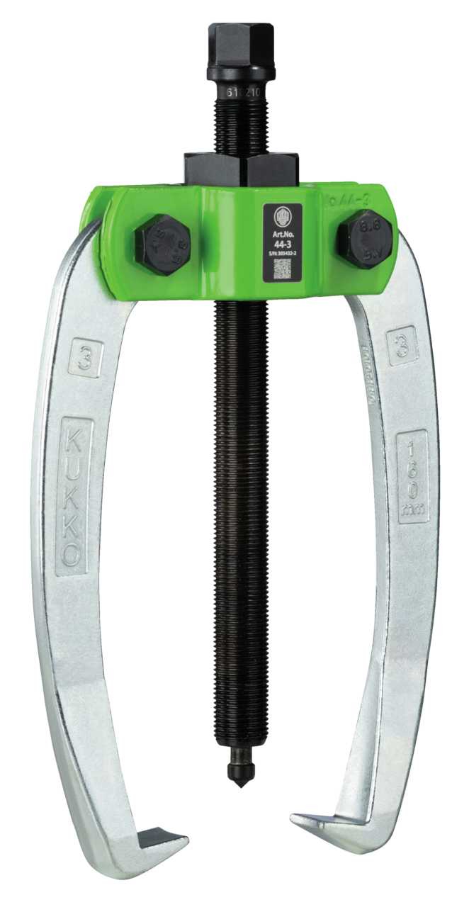 kukko 44-3 handy, 2-arm industrial puller 160 x 160 mm with power-transmitting and self-centering puller legs for pulling bearings, gears, and discs in all common sizes for craft, workshop, and industry