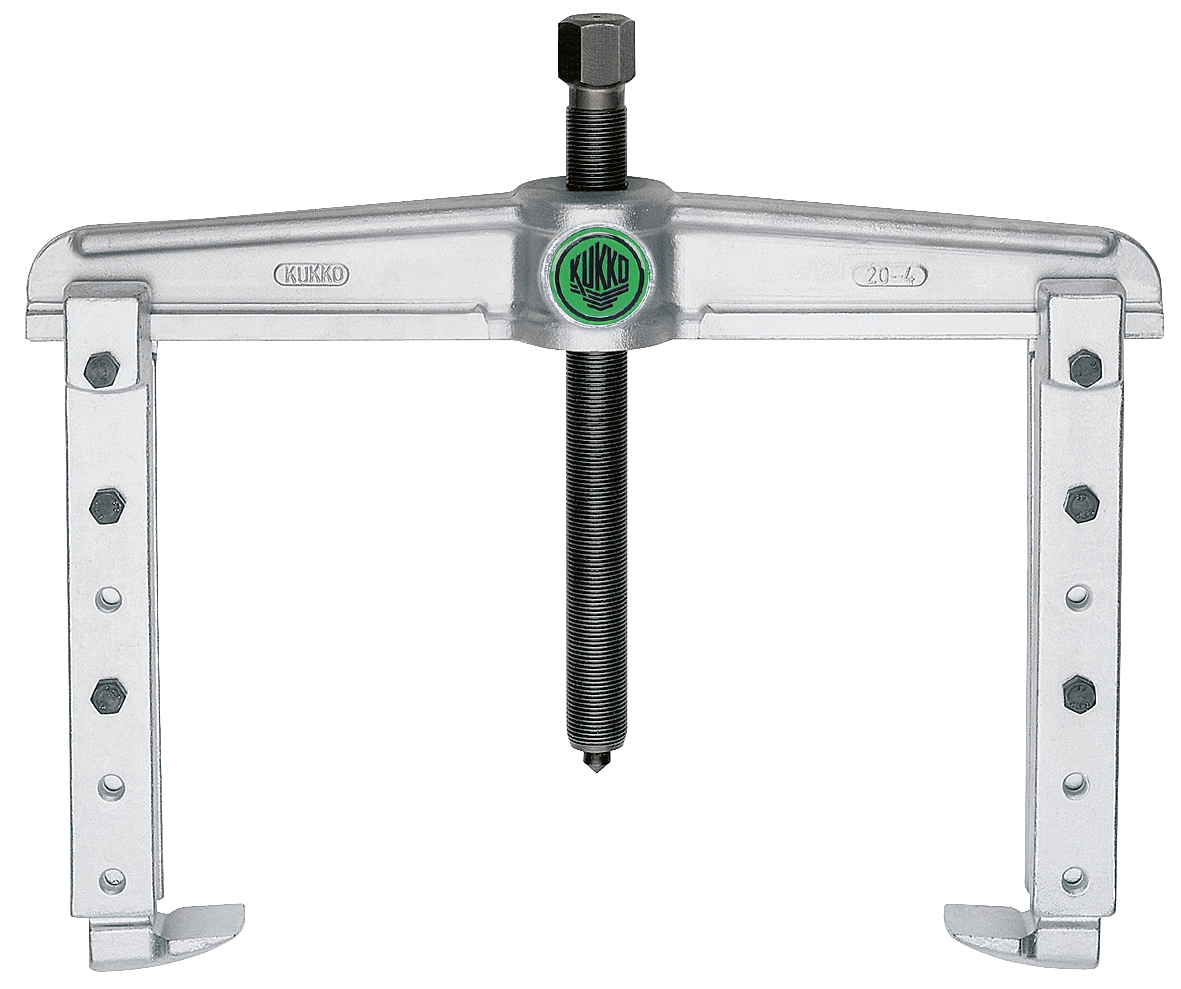 kukko 20-40-av 2-arm universal puller 650 x 300-500 mm with adjustable clamping depth for pulling bearings, gears, and discs in all common sizes for trades, workshops, and industry