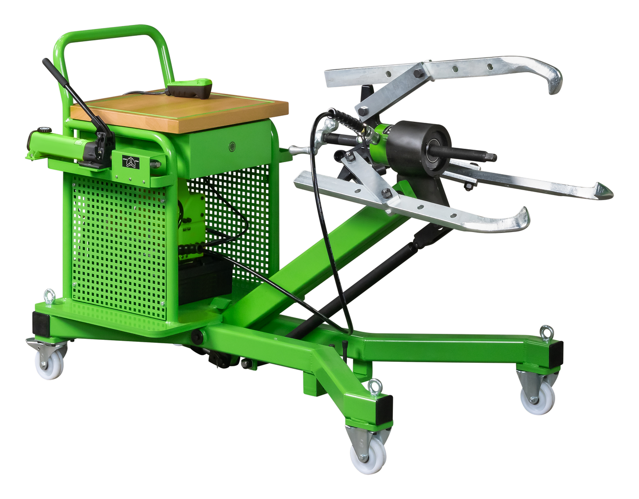 kukko goliath-356 mobile hydraulic puller "goliath" 30 t mounted for pulling off large bearings, gears, and similar components in the heavy industry, railway, power plan