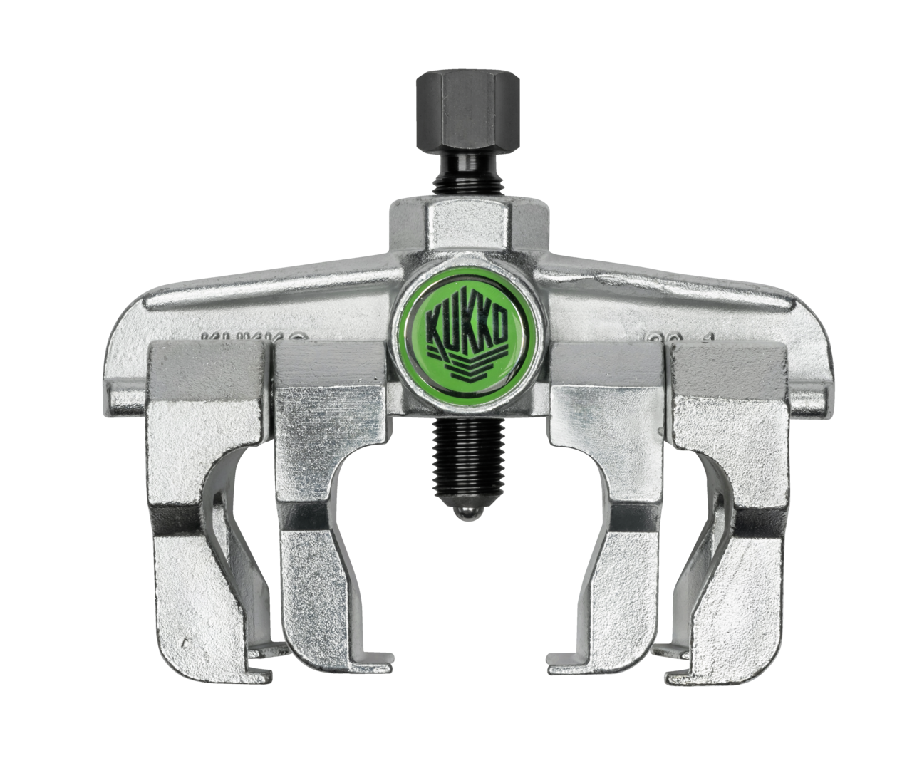 kukko 118-0 puller for camshaft gears, up to 115 mm spread, 43 mm reach, with 4 puller claws for pulling spoke camshaft wheels in the automotive workshop