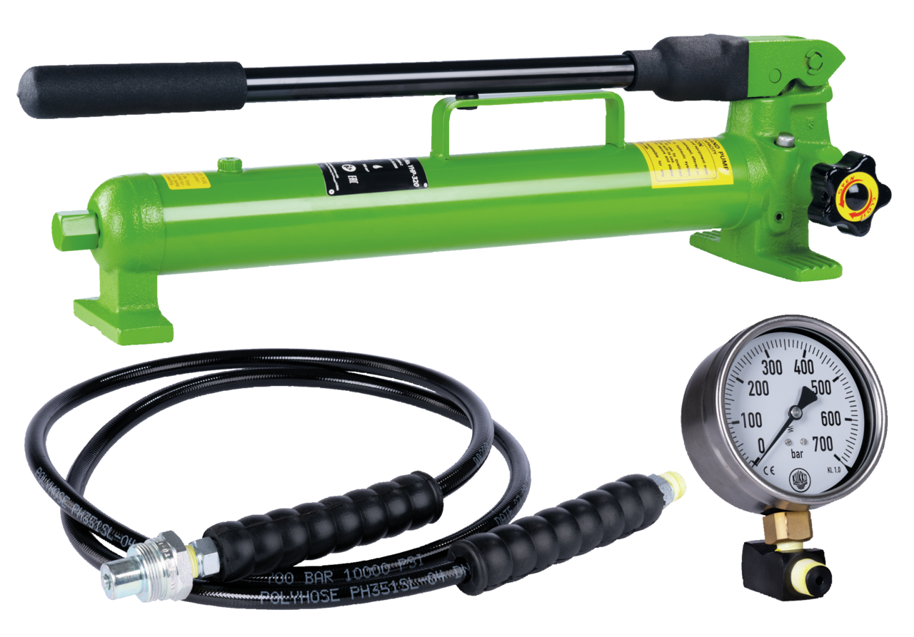 kukko yhp-325 hand pump with hose, pressure gauge for durability and user-friendliness
