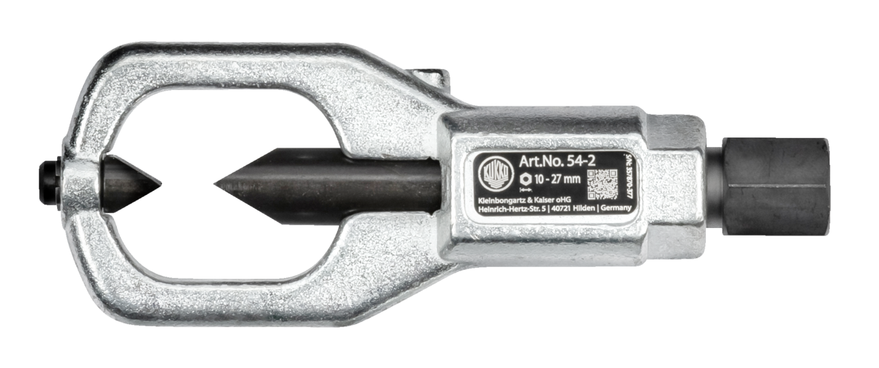 kukko 54-2 double-edged, mechanical nut splitter span 10-27 mm for splitting irreversibly jammed, rusty, or over-tightened nuts with a tensile strength of up to 800 n/