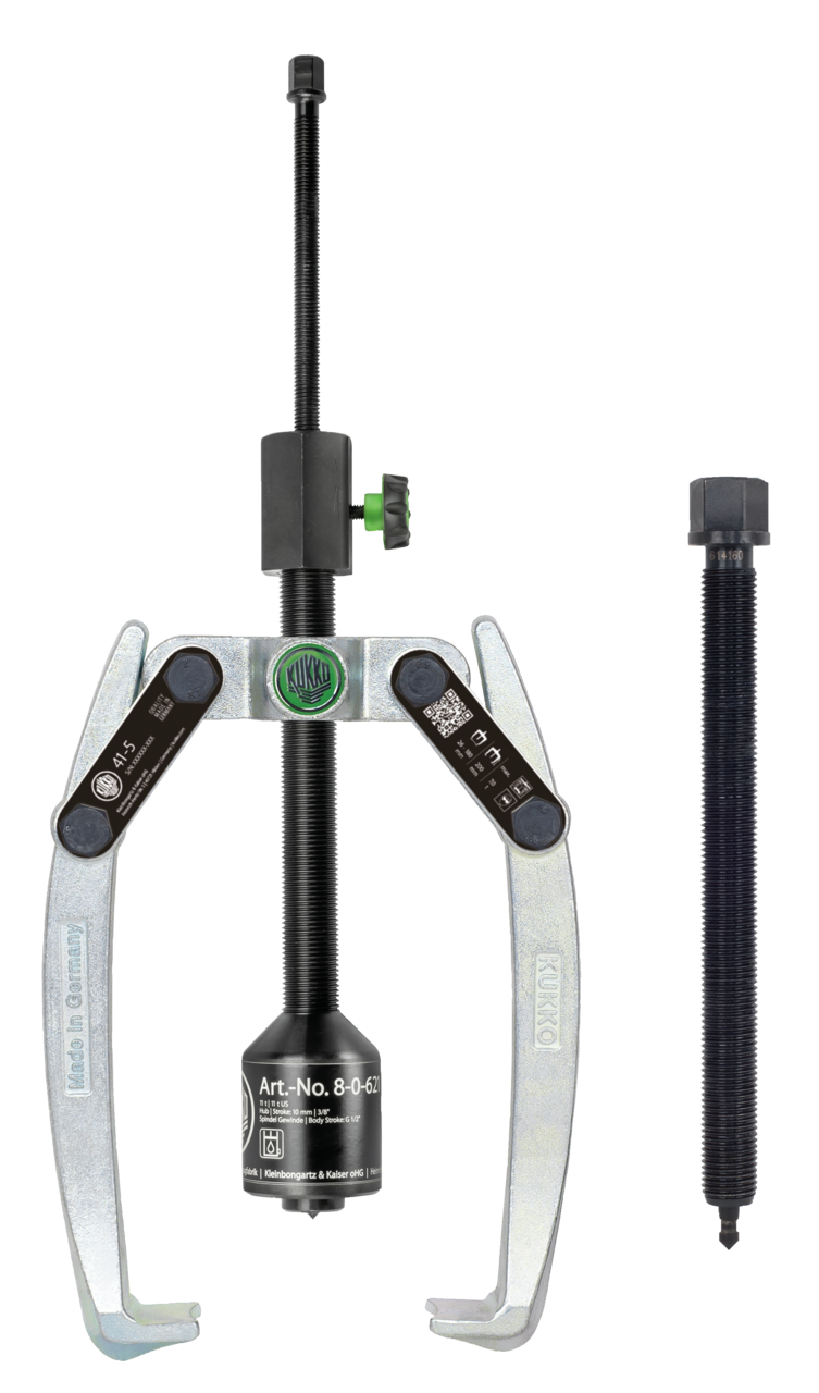 kukko 41-5-b 2-arm universal puller 180 x 200 mm with swivel puller legs and grease hydraulic spindle for pulling bearings, gears and discs in all common sizes for crafts, workshops, and industry