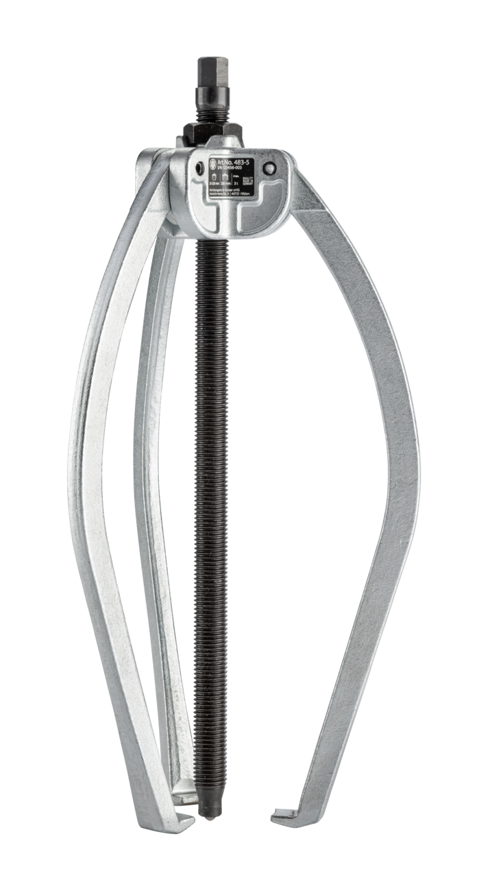 kukko 483-5 handy 3-arm puller 250 x 250 mm with autogrip for pulling bearings, gears, and discs from tight and hard-to-reach spaces