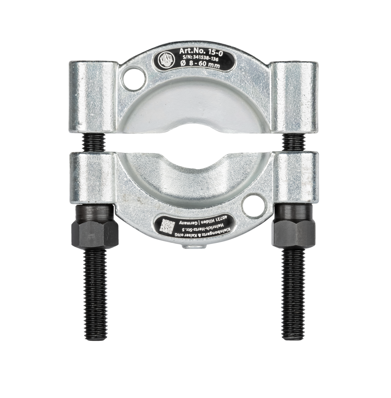 kukko 15-0 separator ø 8-60 mm with hole m10 for removal of ball bearings, roller bearings, inner rings, and other flat components in crafts, industr