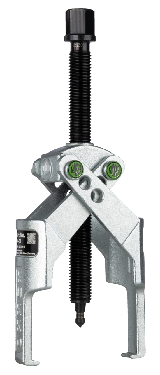kukko 14-02 2-arm puller 6-100 x 85 mm with self-clamping, intersecting puller legs for extracting sprockets, pulleys, bearings, and similar components in tight spaces