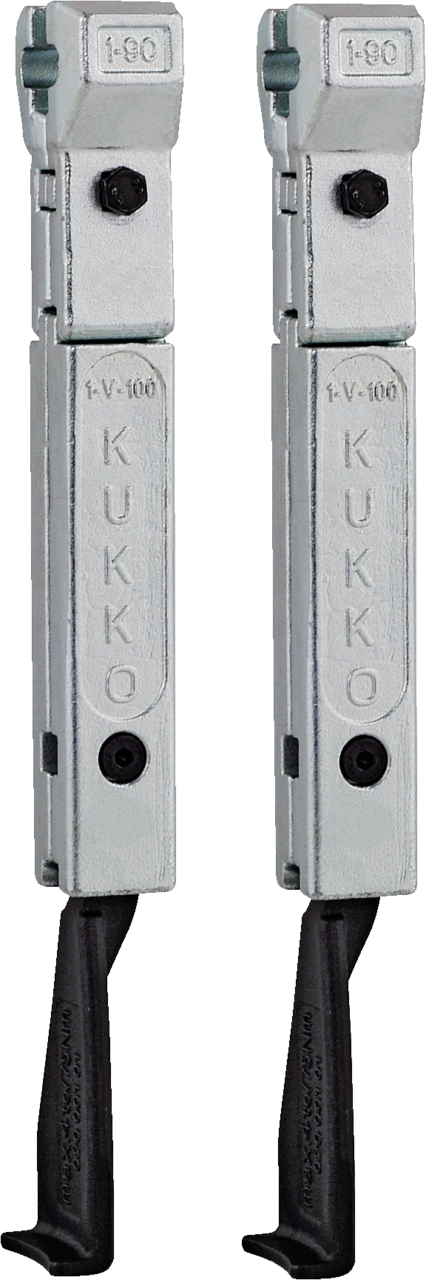 kukko 1-191-p narrow pulling jaws (pair, total length 227 mm) for 2-jaw universal pullers