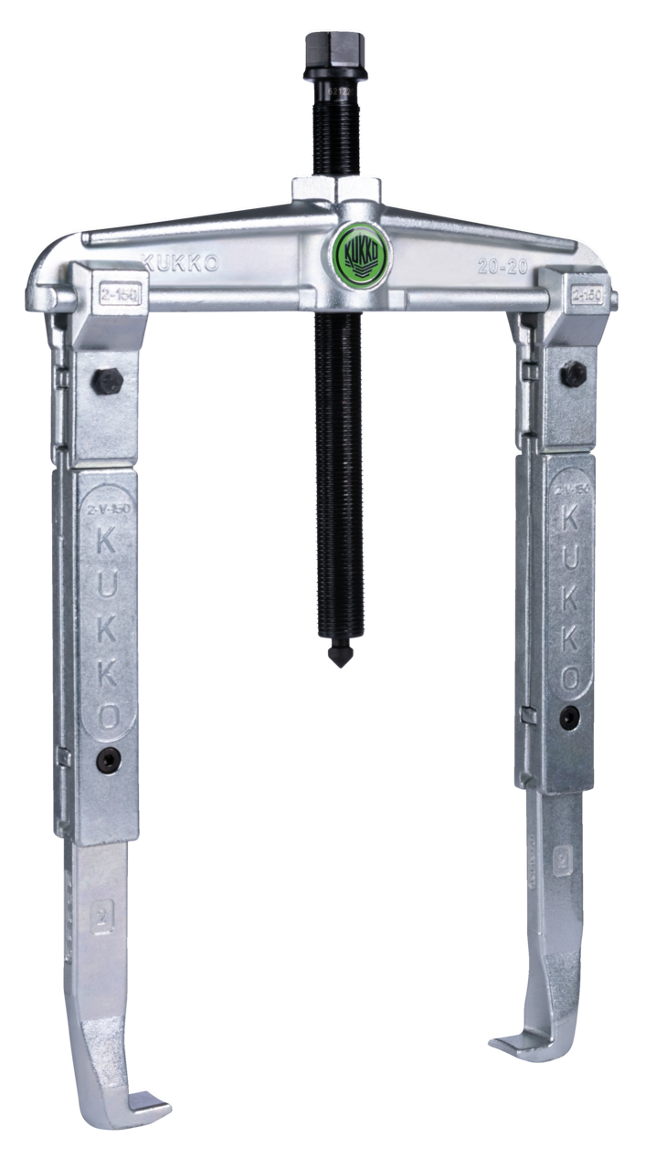 kukko 20-20-3 2-jaw universal puller, up to 200 mm spread, 300 mm reach with extended extractor jaws for pulling out deeply seated bearings, gears, and disks in all common sizes for crafts, workshops, and
