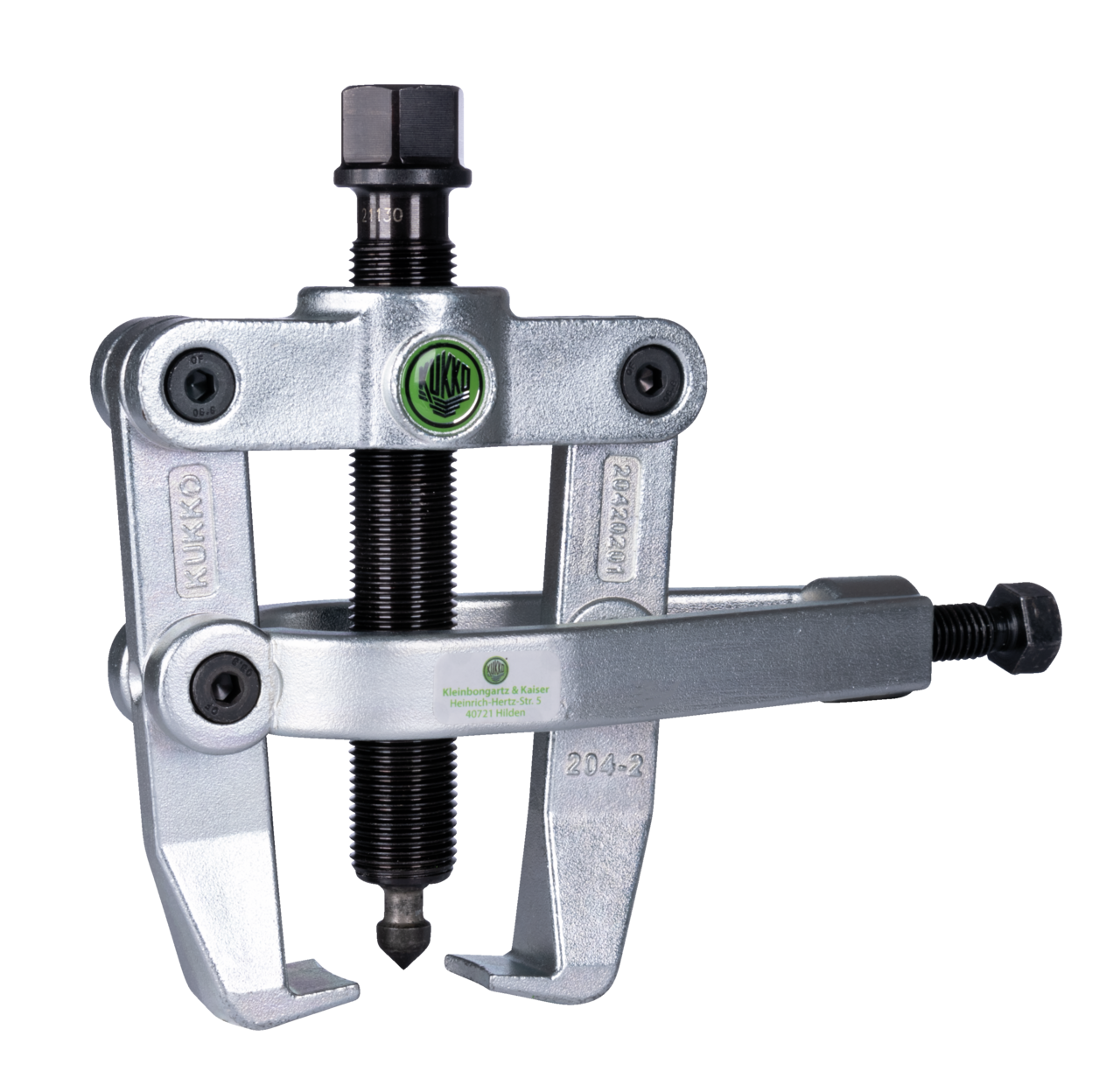 kukko 204-2 2-arm bearing puller 100 x 100 mm with side clamp for pulling particularly stuck ball bearings, bearing rings, and workpieces