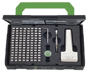 Metal stamp engraving kit with letter and number punches, tools, and organizer case