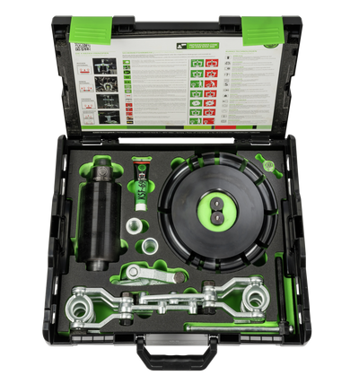 kukko 10-g hydraulic wheel hub puller set up to 350 mm / 20 ton for pulling hub assemblies on passenger cars and trucks