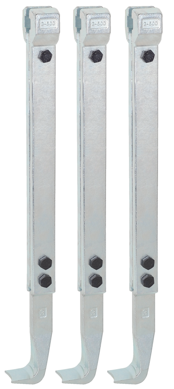 kukko 3-500-s standard puller jaws (set, total length 550 mm) for 3-jaw universal pullers
