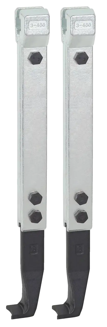 Pair of industrial steel tool holders with bolts, suitable for heavy-duty shop equipment