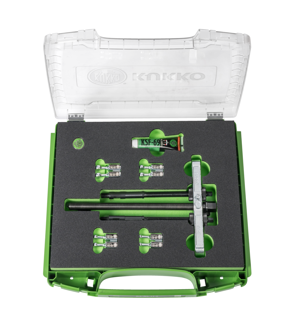 kukko 69-b ball bearing separator set "universal" for medium bearings ø for removing ball bearings of all types that sit in a housing and/or on a shaft, in craftsmanship, indus
