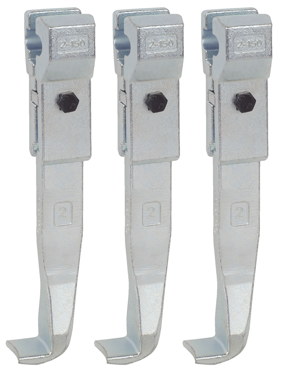 kukko 2-150-s standard puller jaws (set, total length 193 mm) for 3-jaw universal pullers