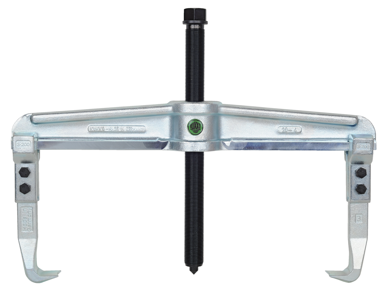 kukko 20-4 2-jaw universal puller, up to 520 mm spread, 209 mm reach for extracting bearings, gears, and discs in all common sizes for crafts, workshops, and industry