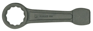 Heavy-duty round box-end spanner with Kukko 406 marking, industrial shop tool