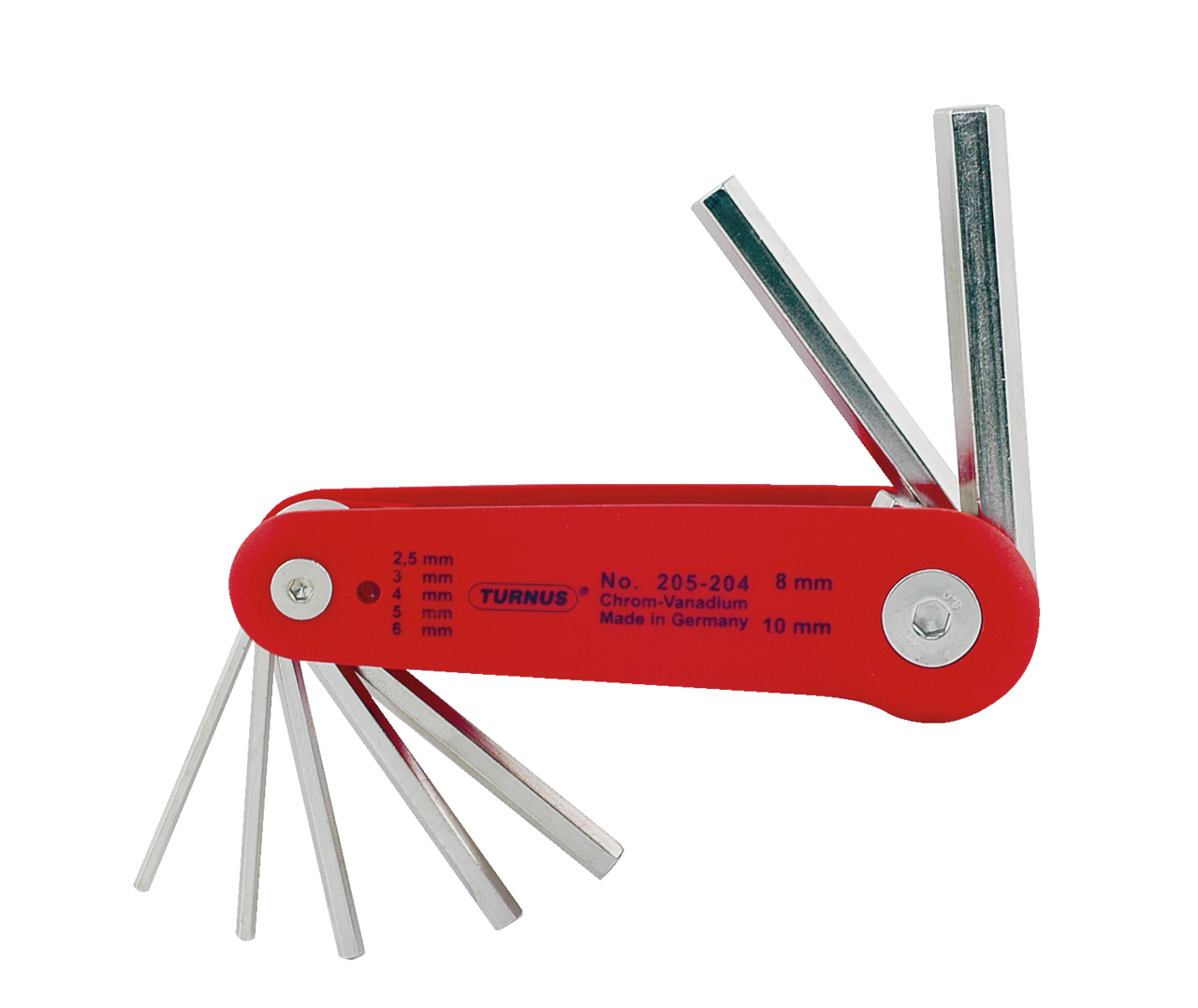 kukko 205-202 hand clamps with 2,5, 3,0, 4,0, 5,0, 6,0, 8,0 mm key width 6-piece for various hexagons