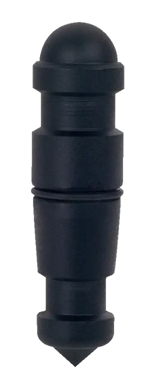 Black industrial rubber bumper pin for shop equipment and machinery protection