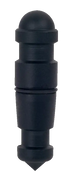 Black industrial rubber bumper pin for shop equipment and machinery protection